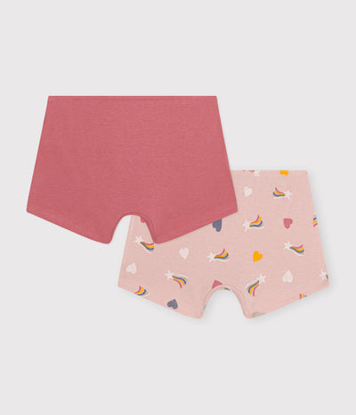 CHILDREN'S HEART PATTERN COTTON HIPSTERS - 2-PACK