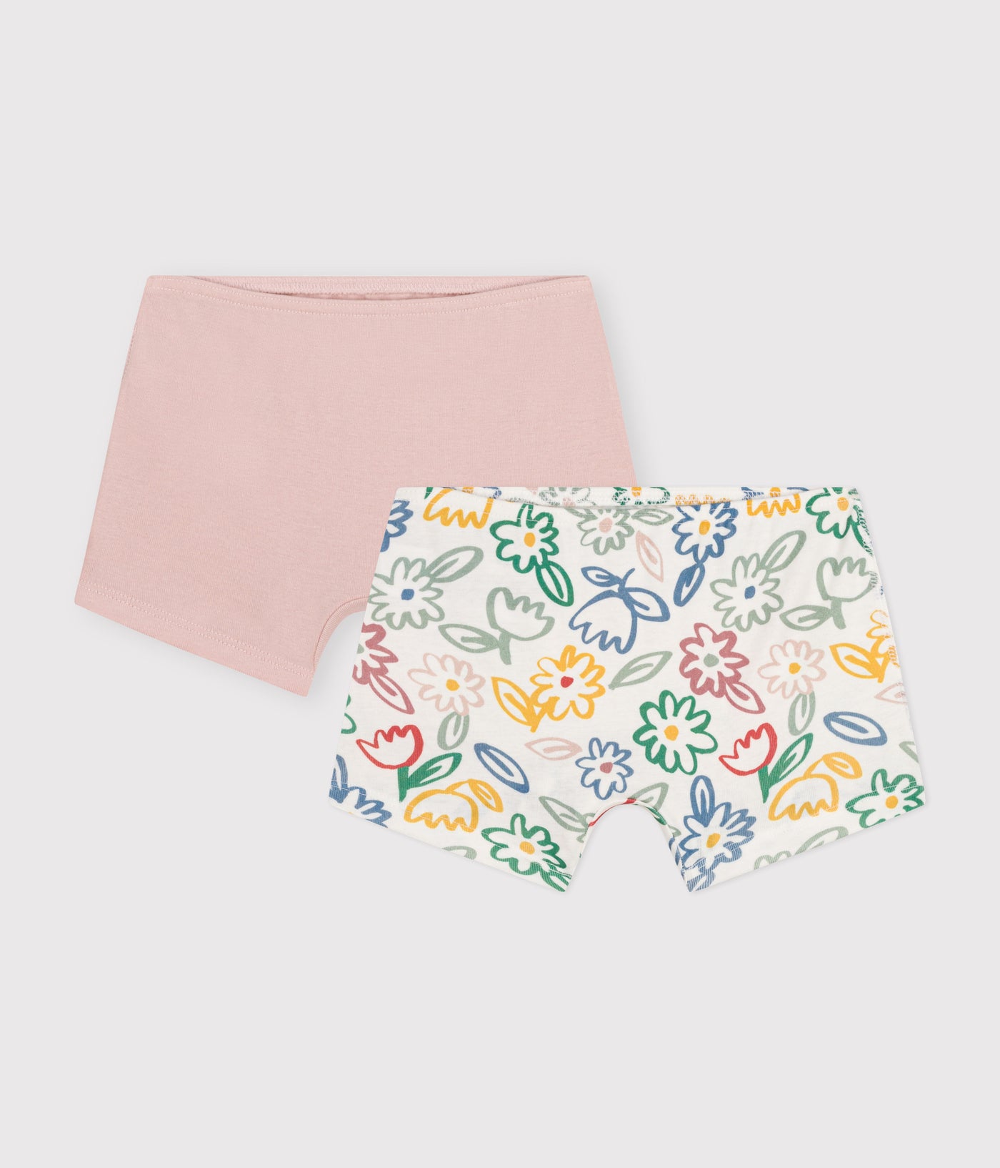 CHILDREN'S COTTON FLORAL-PATTERNED SHORTIES - 2-PACK