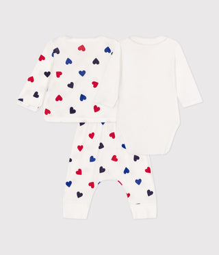 BABY UNISEX ORGANIC COTTON CARDIGAN, PANTS & BODYSUIT 3-PC SET