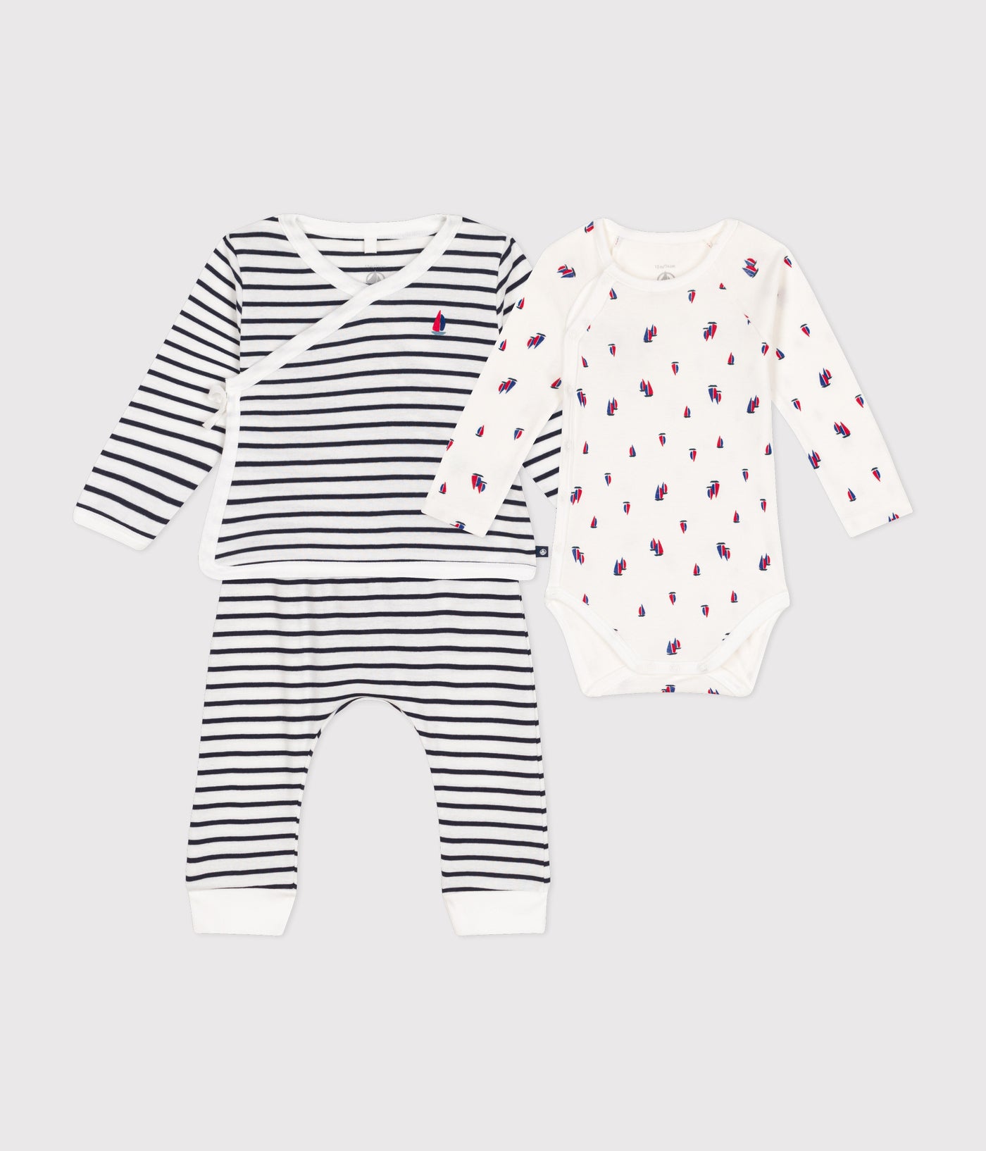 BABIES' THREE-PIECE COTTON OUTFIT