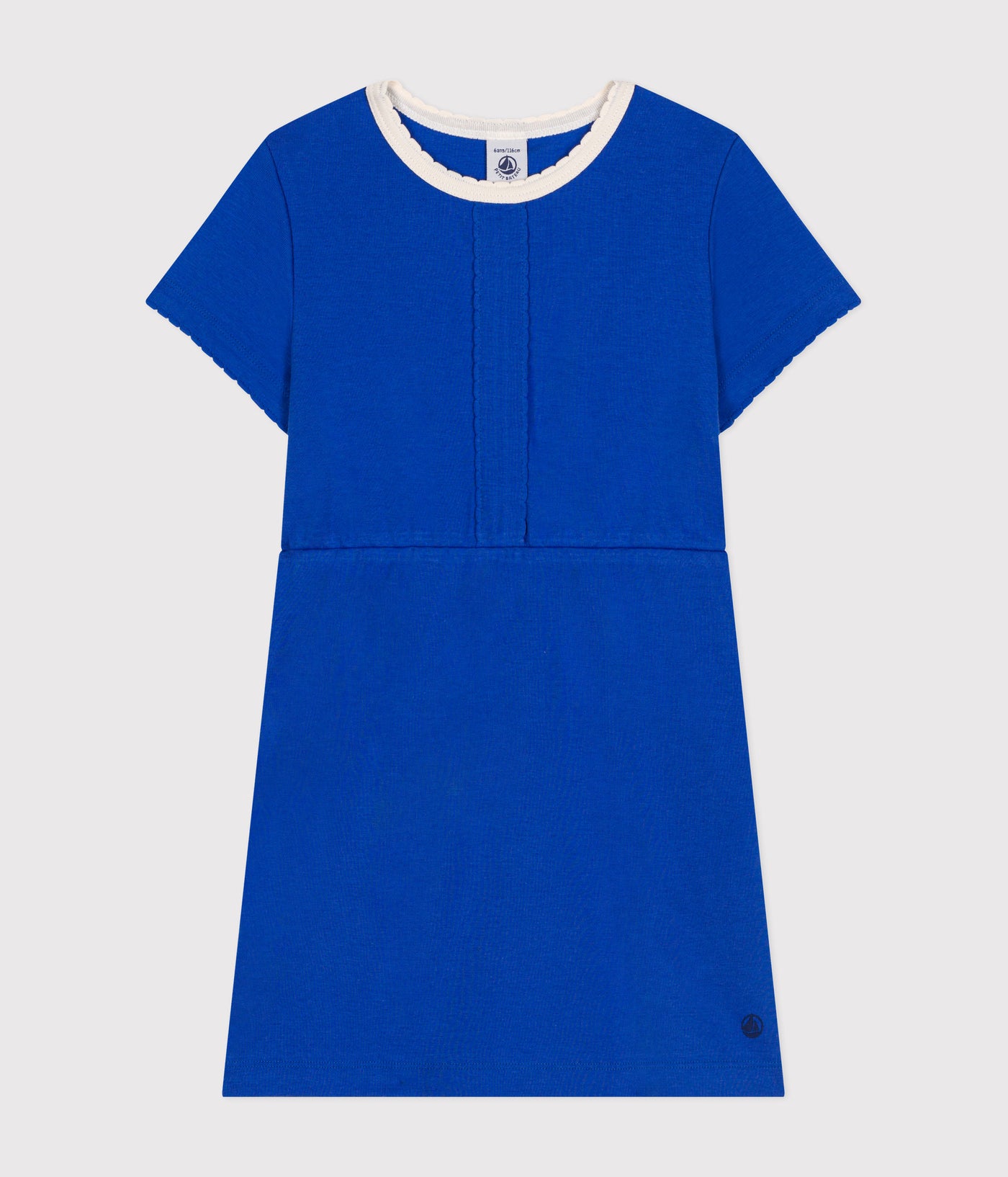 GIRLS' COTTON SHORT-SLEEVED DRESS