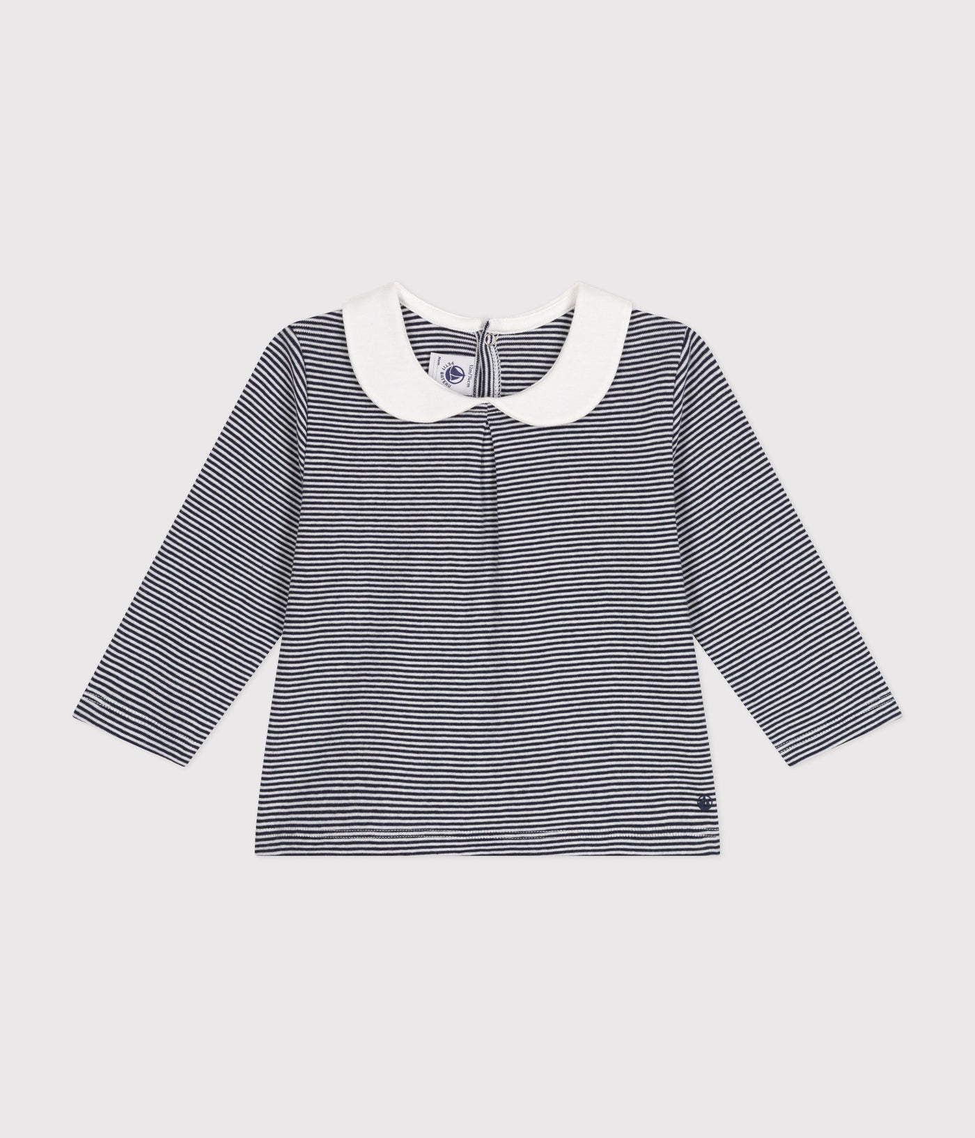 BABIES' COTTON BLOUSE WITH A COLLAR