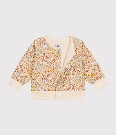 BABIES' QUILTED TUBE KNIT CARDIGAN