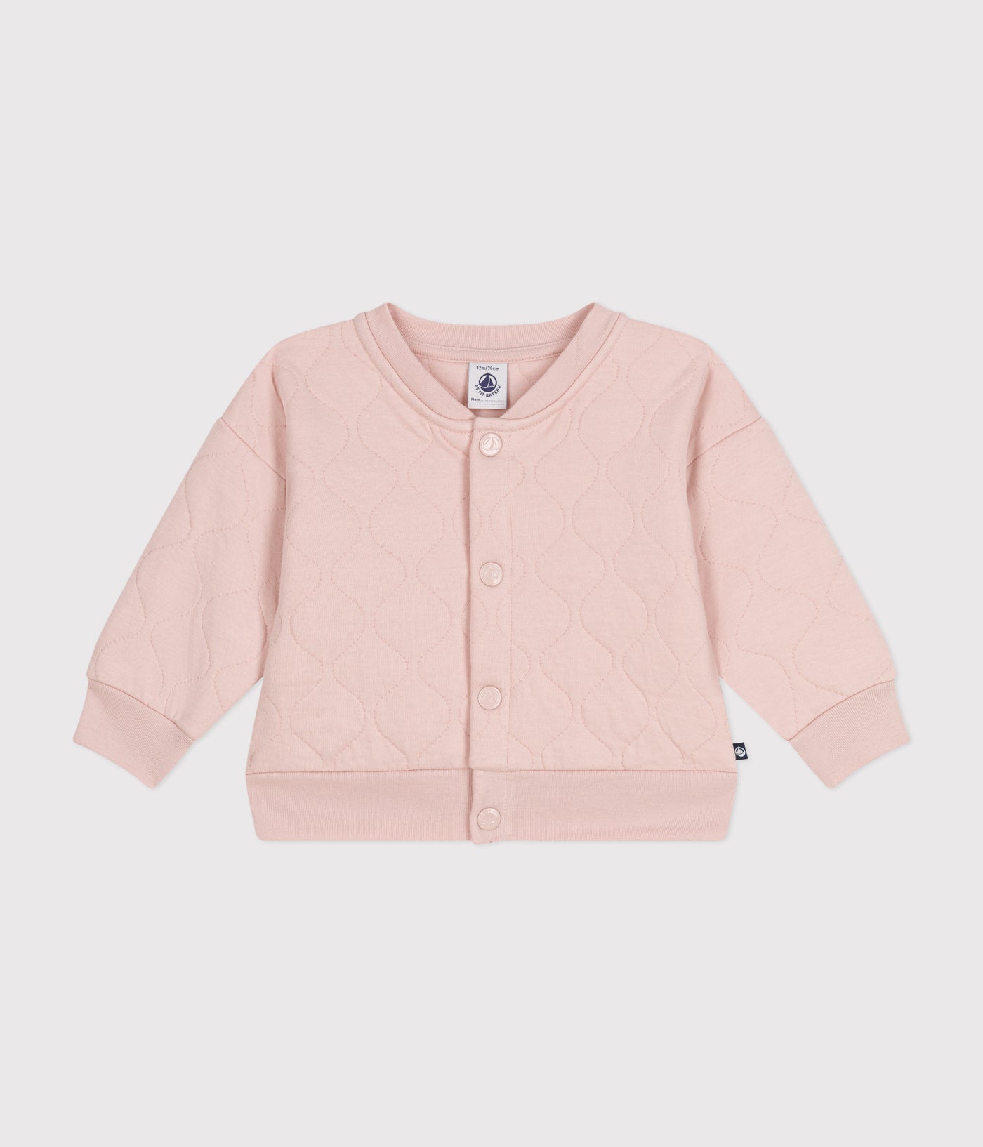 BABIES' QUILTED TUBE KNIT BASEBALL JACKET