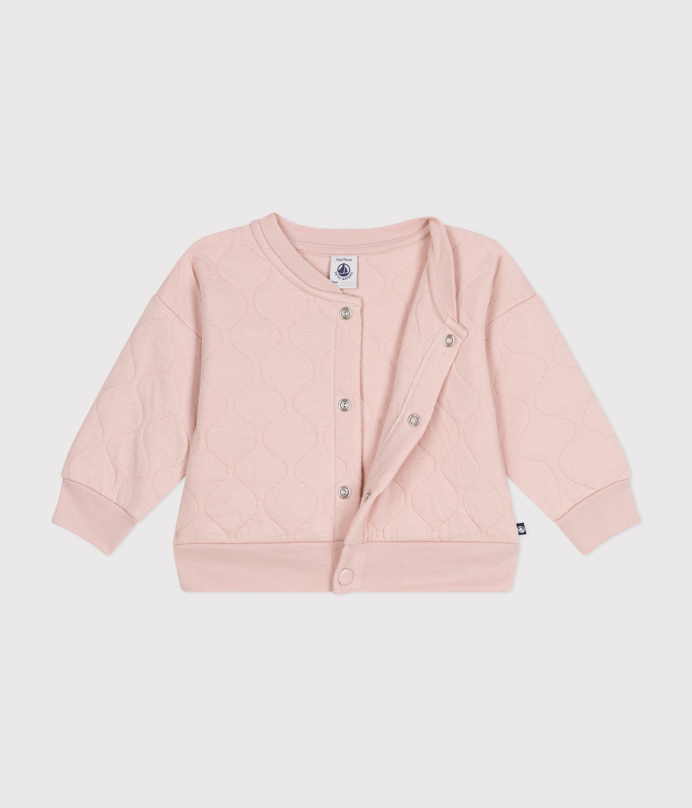 BABIES' QUILTED TUBE KNIT BASEBALL JACKET