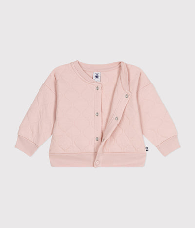 BABIES' QUILTED TUBE KNIT BASEBALL JACKET