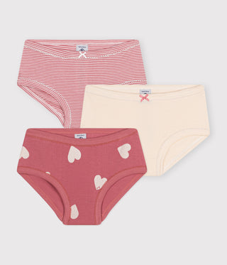 GIRL'S ORGANIC COTTON PANTIES - 3-PACK