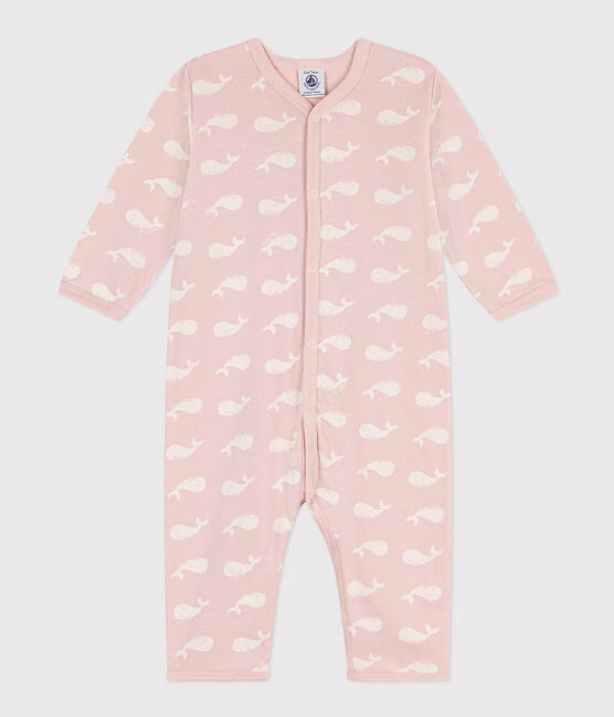 BABIES' PRINTED FOOTLESS COTTON SLEEPSUIT