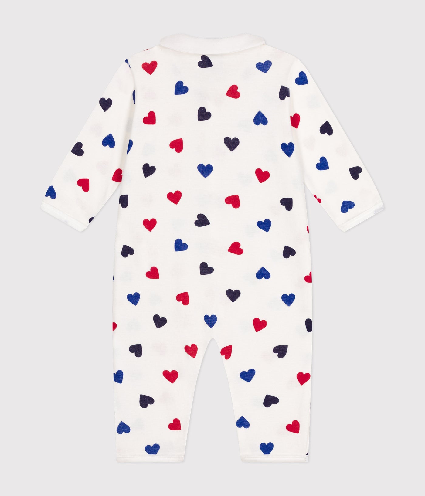 BABIE'S FOOTLESS HEART PRINT COTTON PYJAMAS