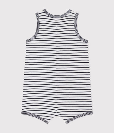 MONSIEUR MADAME BABIES' COTTON SHORT JUMPSUIT