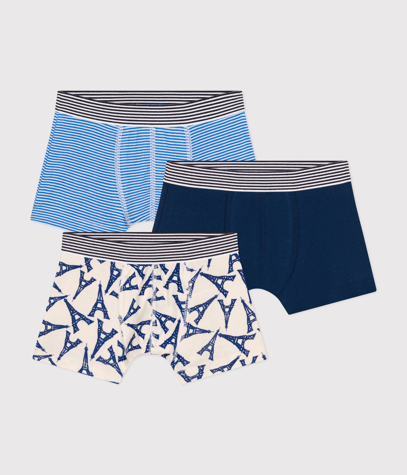 CHILDREN'S PARIS-THEMED COTTON BOXERS - 3-PACK