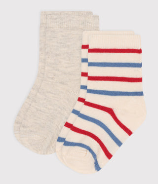 BABY BOY'S COTTON JERSEY SOCKS- 2-PACK
