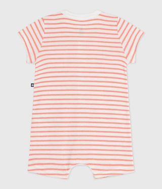 BABY GIRL'S ORGANIC COTTON TERRY CLOTH ROMPERS