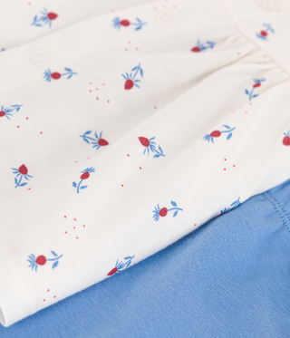 BABY GIRL'S COTTON BLOUSE AND BLOOMER 2-PC SET