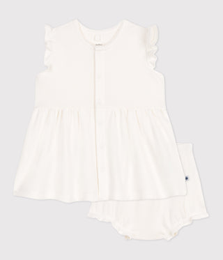 BABY GIRL'S ORGANIC COTTON DRESS AND BLOOMERS