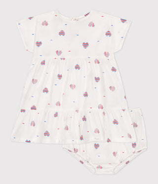 BABY GIRL'S ORGANIC COTTON DRESS AND BLOOMERS