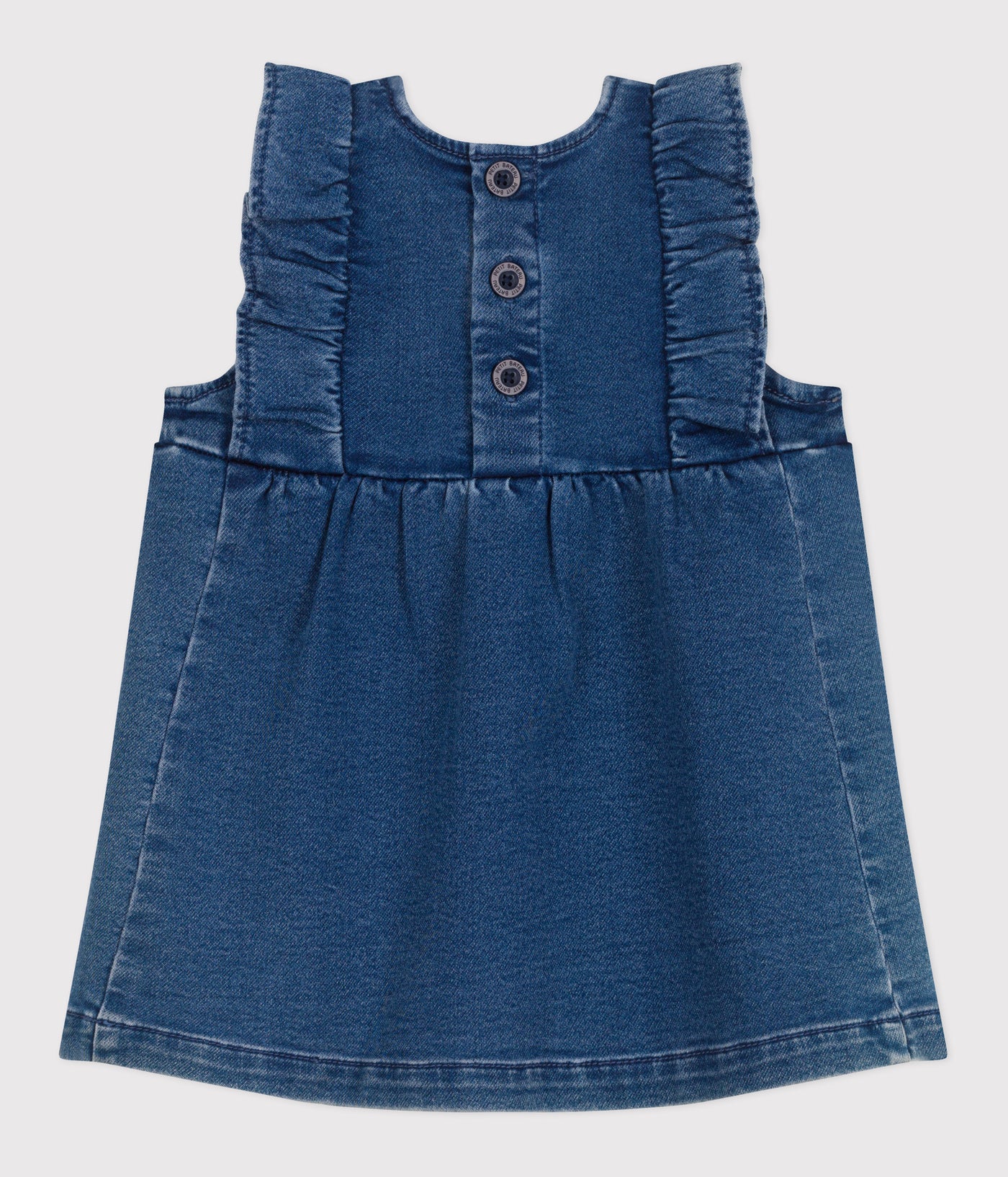 BABIES' SLEEVELESS DENIM DRESS