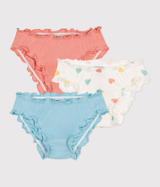 GIRL'S ORGANIC COTTON PANTIES - 3-PACK