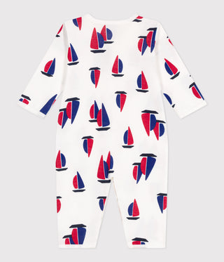 BABY BOY'S ORGANIC COTTON FOOTLESS SLEEPSUIT