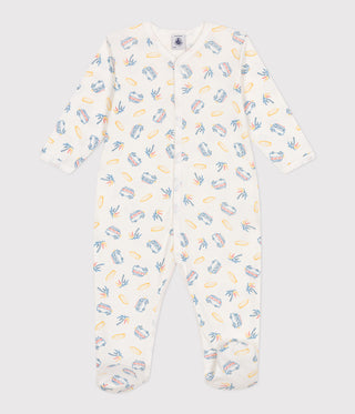 BABY UNISEX ORGANIC COTTON FOOTED SLEEPSUIT