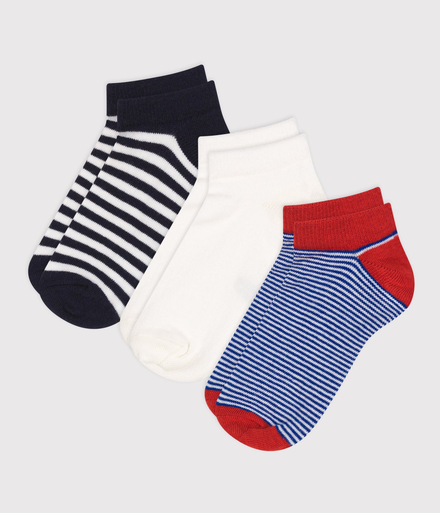 3 PAIRS OF CHILDREN'S STRIPED COTTON SOCKS