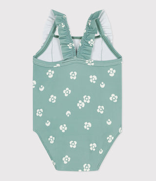 BABY GIRL'S ONE-PIECE FLORAL PRINTED SWIMSUIT