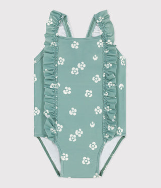 BABY GIRL'S ONE-PIECE FLORAL PRINTED SWIMSUIT