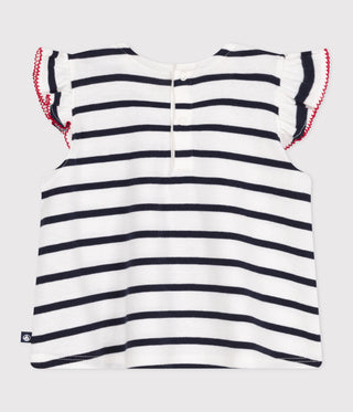BABY GIRL'S STRIPY COTTON BLOUSE