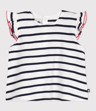 BABY GIRL'S STRIPY COTTON BLOUSE