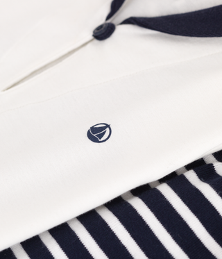 BABY BOY'S ORGANIC COTTON T-SHIRT WITH A SAILOR COLLAR AND SHORTS 2-PC SET