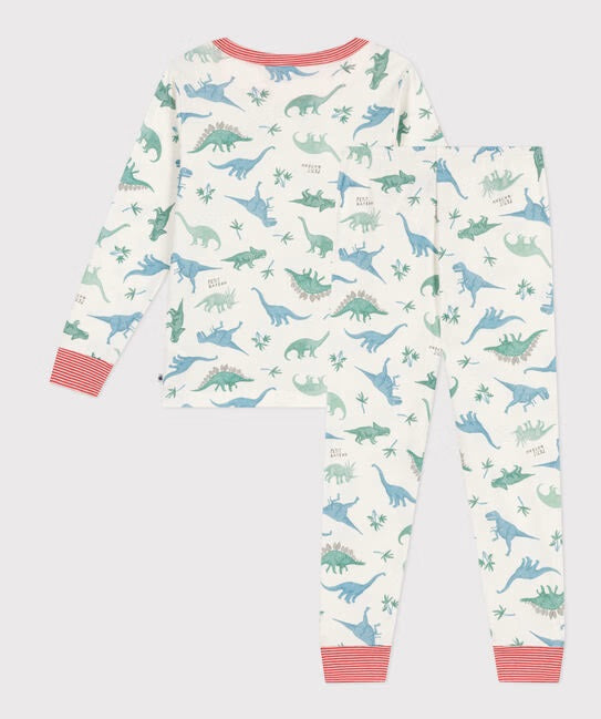 CHILDREN'S COTTON PYJAMAS WITH DINOSAUR PRINT