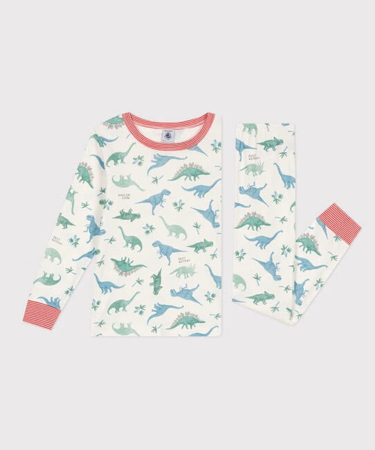 CHILDREN'S COTTON PYJAMAS WITH DINOSAUR PRINT