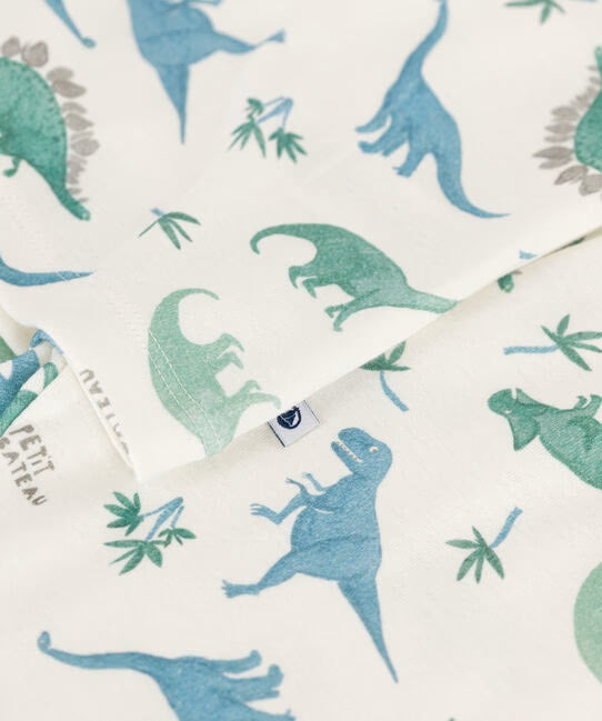 CHILDREN'S COTTON PYJAMAS WITH DINOSAUR PRINT