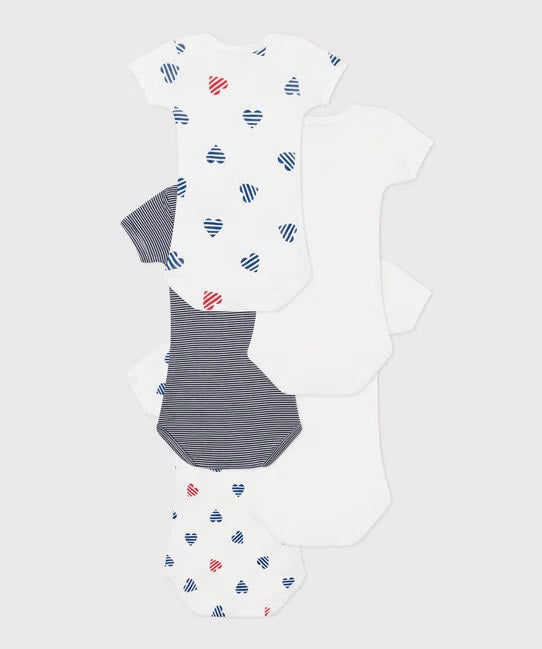 BABIES' COTTON SHORT SLEEVES BODYSUIT - 5-PACK