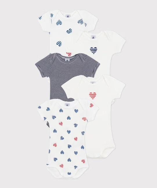 BABIES' COTTON SHORT SLEEVES BODYSUIT - 5-PACK