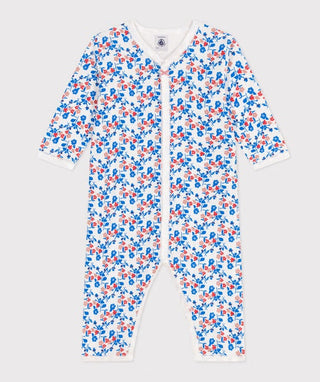 BABY GIRL'S ORGANIC COTTON FOOTLESS SLEEPSUIT