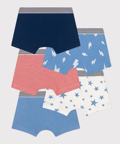 BOY'S COTTON BOXER BRIEF - 5-PACK