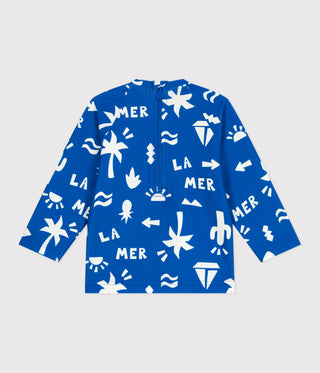 BABY BOY'S BEACH PRINT ANTI-UV T-SHIRT