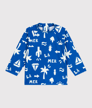 BABY BOY'S BEACH PRINT ANTI-UV T-SHIRT