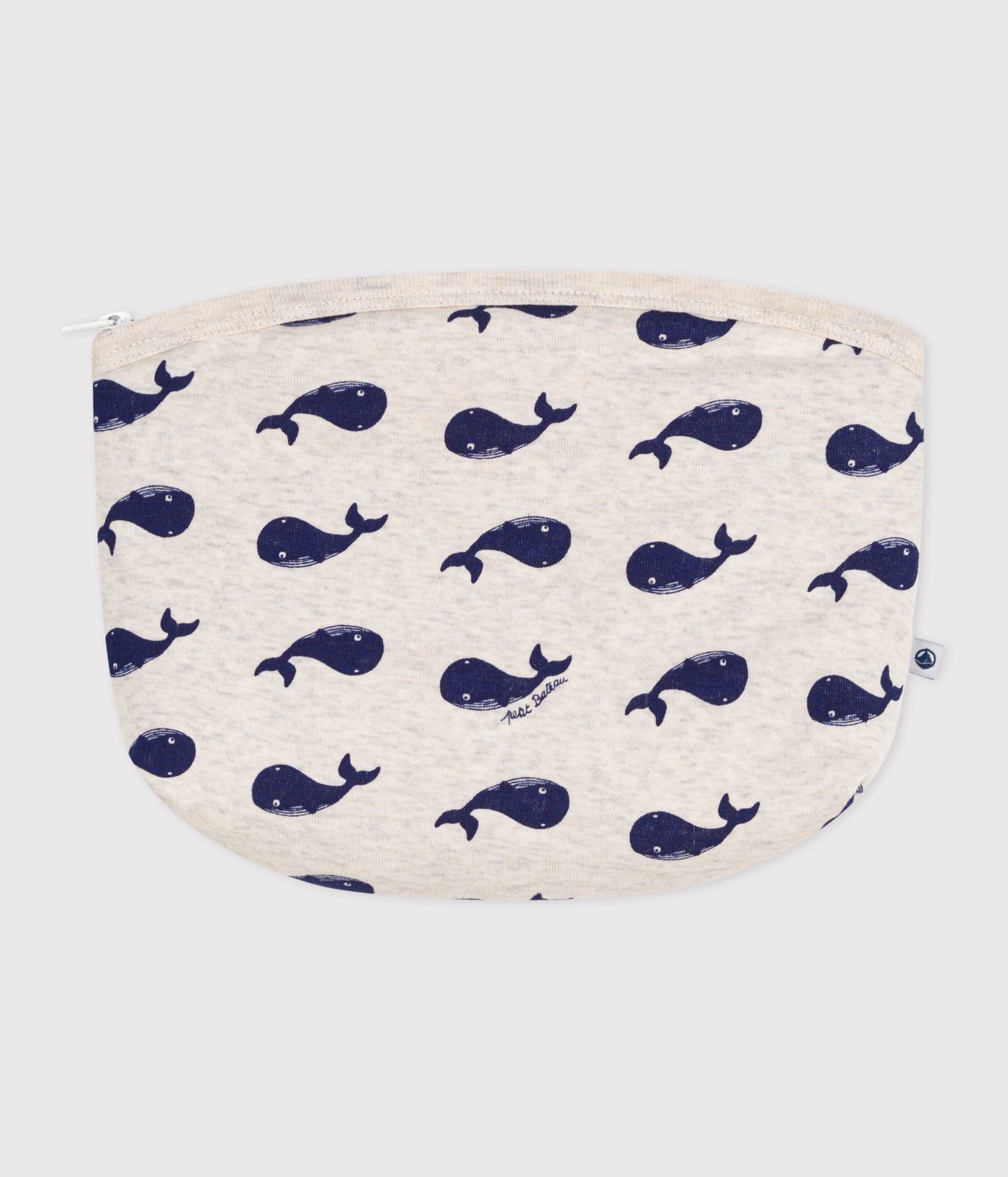 BABIES' COTTON WHALE PRINTPOUCH