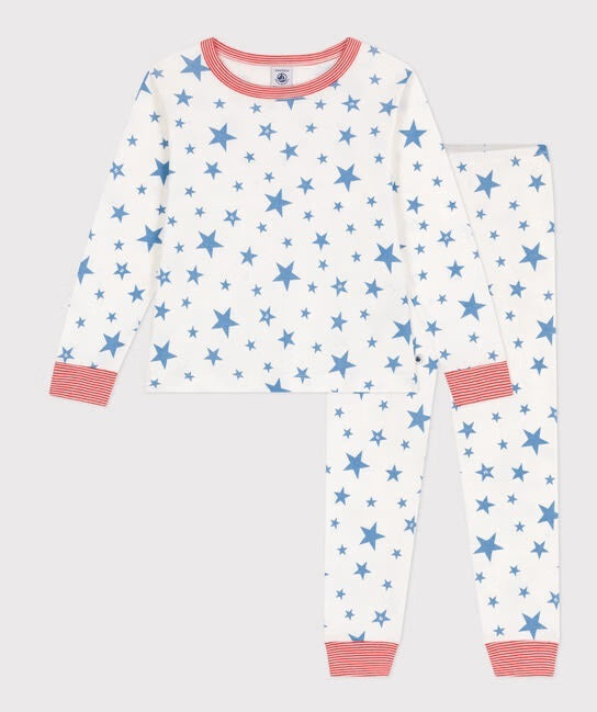 CHILDREN'S STAR PRINT COTTON PYJAMAS