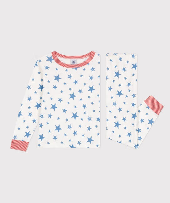 CHILDREN'S STAR PRINT COTTON PYJAMAS