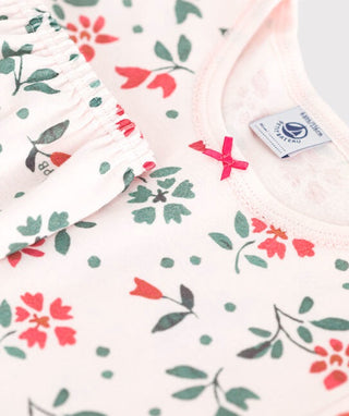 GIRL'S ORGANIC COTTON PYJAMAS WITH CAPRI PANTS
