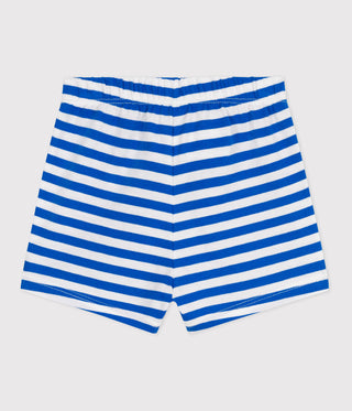BABY BOY'S STRIPY COTTON SHORTS