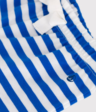 BABY BOY'S STRIPY COTTON SHORTS