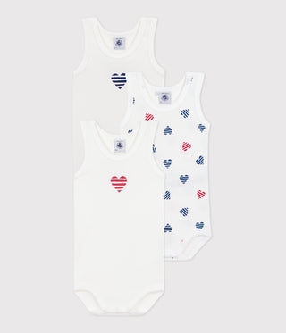 BABY GIRL'S ORGANIC COTTON BODYSUIT -3-PACK