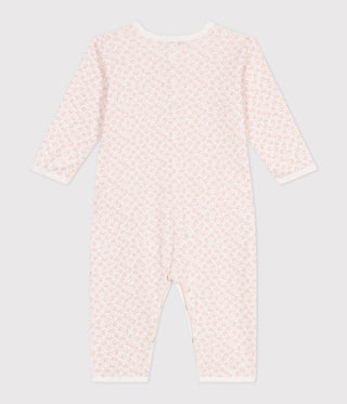 BABY GIRL'S ORGANIC COTTON FOOTLESS SLEEPSUIT