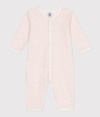 BABY GIRL'S ORGANIC COTTON FOOTLESS SLEEPSUIT