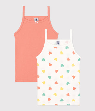 GIRL'S ORGANIC COTTON TANK TOPS - 2-PACK