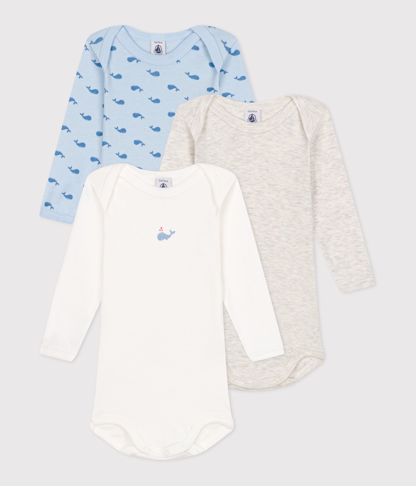 BABIES' LONG SLEEVES BODYSUIT - 3-PACK